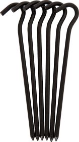 ALUMINUM HOOKED TENT PEGS - 6 PACK