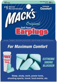 MACK'S ORIGINAL EARPLUGS 10 PR