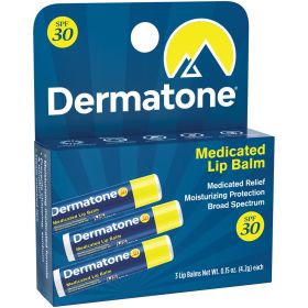 MEDICATED LIP BALM SPF30 0.15OZ 3 CT WITH HANG BOX