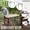 ALPS Mountaineering Overlanding Table – 56″ × 27.75″ Adjustable Outdoor Table (Black & Woodgrain)