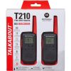 Motorola Talkabout T210 Rechargeable 2-Way Radio (Black/Red, 2-Pack)