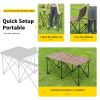 Whitsunday Heavy-Duty Outdoor Folding Dinner Table - Dark Walnut