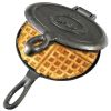 OLD FASHIONED CAST IRON WAFFLE IRON