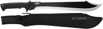 Schrade Decimate Machete – 14.9” 3Cr13 Steel Blade with Rubberized Overmold Handle