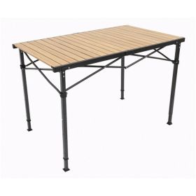 ALPS Mountaineering Overlanding Table – 56″ × 27.75″ Adjustable Outdoor Table (Black & Woodgrain)