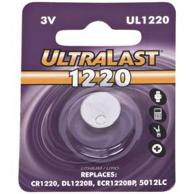Ultralast UL1220 CR1220 3V Lithium Coin Cell Battery – Long-Lasting Replacement Battery
