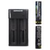 Ultralast UL1865K-26 18650 Lithium-Ion Charger & Battery Combo Kit – Dual-Slot Charger with Two 18650 Batteries
