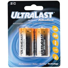 Ultralast ULA2C C Alkaline Batteries – 1.5V 8,621mAh Long-Lasting Power (2 Pack