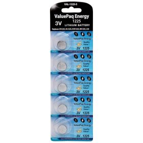 Dantona VAL-1225-5 ValuePaq Energy CR1225 3V Lithium Coin Cell Batteries – 5 Pack