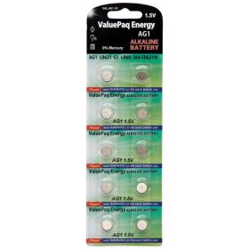 Dantona VAL-AG1-10 ValuePaq Energy AG1 1.55V Alkaline Button Cell Batteries – 10 Pack