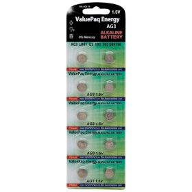 Dantona VAL-AG3-10 ValuePaq Energy AG3 1.55V Alkaline Button Cell Batteries – 10 Pack