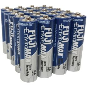 FUJI ENVIROMAX 3300BP20 EnviroMax AA Extra Heavy-Duty Carbon Zinc Batteries – 1.5V, 20 Pack