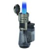 Vertigo Cyclone Triple Torch Cigar Lighter – Wind-Resistant, Refillable Butane Lighter (Charcoal)