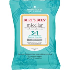 BURT'S BEES MICELLAR CLEANSING TOWELETTES COCONUT LOTUS 30CT