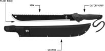 Gerber Gator Machete – Dual-Purpose 18" Blade with Saw & Gator Grip Handle
