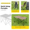 Whitsunday Heavy-Duty Outdoor Folding Dinner Table - Dark Walnut