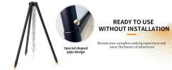 Whitsunday Camping Tripod for Outdoor Campfires & Cooking