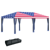 10' x 20' Pop-Up Canopy Gazebo û American Flag with Mesh Sidewalls