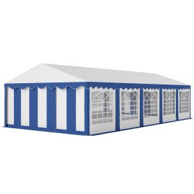 16.5' x 33' Large Party Tent û Heavy-Duty Canopy with Sidewalls (Blue)