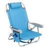 Short Oxford Cloth Beach Chair Blue