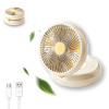 Rechargeable Table Fan with Remote – Auto Oscillation, 90° Foldable, Ultra Quiet, 4 Speeds, USB & Hang Hook for Home & Office