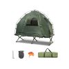 1-Person Folding Camping Tent with Sunshade & Air Mattress