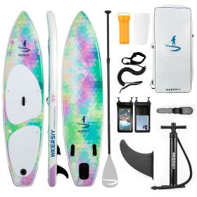 10'6" Inflatable Paddle Board – Includes Paddle, Backpack, Pump & Leash