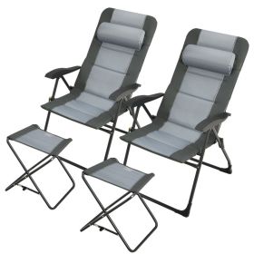 2 Pieces Folding Chair Set