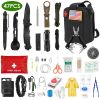 47-Pc Emergency Survival Kit – EDC Gear, First Aid & Tools with Pouch for Outdoor Adventures