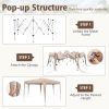 13x11.5 FT Hexagonal Pop-Up Canopy Tent – Height Adjustable with Decorative Leg Covers