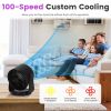 100-Speed Rechargeable Desk & Wall Fan – Mini Quiet Fan with 120° Tilt for Home, Office & Travel