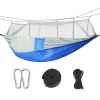 Double Camping Hammock with Mosquito Net – 600 lbs, Portable with Straps & Carry Bag