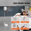 VEVOR 8" Foldable Oscillating Standing Fan – Remote Control, 4 Speeds, 7200mAh Rechargeable USB, Quiet Portable Fan for Bedroom & Travel