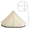 16.5' Large Teepee Bell Tent û 10-Person Waterproof Four-Season Family Tent
