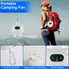 2-in-1 Camping Fan & LED Lantern – 8000mAh Battery, 4 Speeds, Timer, Carabiner & Display for Tents, RVs & Canopies