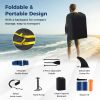 Inflatable Paddle Board with Removable Fin and Backpack