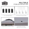 13' x 13' Pop-Up Gazebo û 2-Tier Instant Canopy with Carry Bag (Gray)