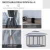 12' x 12' Pop-Up Gazebo Sun Shade û Adjustable with Mesh Netting (Gray)