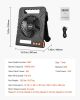 10,000mAh Solar Rechargeable Fan & LED Lantern – 7" Portable Cordless 4W Camping Fan