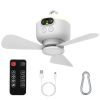 2-in-1 Camping Fan & LED Lantern – 8000mAh Battery, 4 Speeds, Timer, Carabiner & Display for Tents, RVs & Canopies