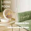 Rechargeable Table Fan with Remote – Auto Oscillation, 90° Foldable, Ultra Quiet, 4 Speeds, USB & Hang Hook for Home & Office