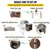 Folding Camping Kitchen Table û Portable Picnic Cabinet with Storage