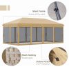 10' x 20' Pop-Up Canopy Tent û Beige with Netting Sidewalls