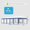 16.5' x 33' Large Party Tent û Heavy-Duty Canopy with Sidewalls (Blue)