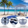 6x6 Ft Foldable Beach Cabana Tent – Portable with Carrying Bag & Detachable Sidewall