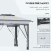 12' x 12' Pop-Up Gazebo Sun Shade û Adjustable with Mesh Netting (Gray)