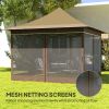 12' x 12' Pop-Up Canopy Tent û UPF50+ with Mesh Netting & Carry Bag (Beige)