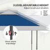 Outsunny 13'x13' Pop-Up Canopy Tent – UV50+ Protection, Height Adjustable, Navy with Wheeled Bag & 4 Sandbags