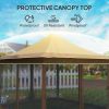 12' x 12' Pop-Up Canopy Tent û UPF50+ with Mesh Netting & Carry Bag (Beige)