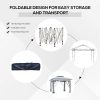 12' x 12' Pop-Up Gazebo Sun Shade û Adjustable with Mesh Netting (Gray)